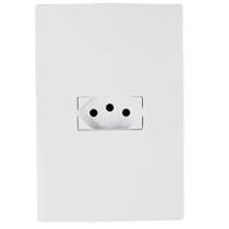 Conjunto 1 Tomada 10A 2P+T 4X2 Branco I9 94140 Ilumi Conjunto 1 Tomada 10A 2P+T 4X2 Branco I9 94140 Ilumi