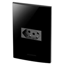 Conjunto 1 Tomada 10A - Inova Black / Grafite - Bpg01 Conjunto 1 Tomada 10A - Inova Black / Grafite - Bpg01