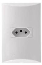 Conjunto 1 Tomada 2 Polos + Terra 20A 250V Embutir Brava Iriel Branco