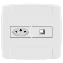 Conjunto 1 Tomada 20A + 1 Tomada Rj11 4X4 - Ilumi Lev Conjunto 1 Tomada 20A + 1 Tomada Rj11 4X4 - Ilumi Lev