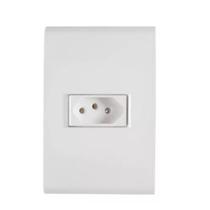 Conjunto 1 Tomada 20A Tramontina Liz Branca Conjunto 1 Tomada 20A Tramontina Liz Branca