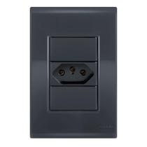 Conjunto 1 Tomada 20A - Tramontina Liz Grafite - Tlg004