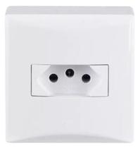 Conjunto 1 Tomada 2P+T 20A 250V Sobrepor Sistema X Brava Iriel Branco