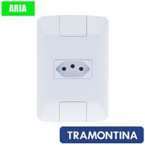 Conjunto 1 Tomada Aria 4x2 NBR 14136 10A 250V Tramontina
