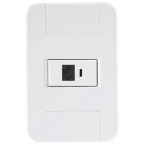 Conjunto 1 Tomada Para Telefone 4X2 Rj11 Branco Conjunto 1 Tomada Para Telefone 4X2 Rj11 Branco