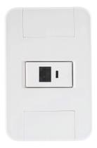 Conjunto 1 Tomada Para Telefone 4x2 Rj11 Branco