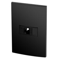 Conjunto 1 Tomada Rede Rj45 - Inova Preto Fosco - Apf25 Conjunto 1 Tomada Rede Rj45 - Inova Preto Fosco - Apf25