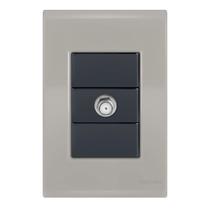 Conjunto 1 Tomada Tv - Tramontina Liz Fendi / Grafite Conjunto 1 Tomada Tv - Tramontina Liz Fendi / Grafite