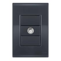 Conjunto 1 Tomada Tv - Tramontina Liz Grafite - Tlg034