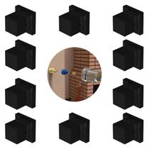 Conjunto 10 Acabamento Quadrado Preto para Banheiro Padrão Deca Cozinha Casa e Exteriores