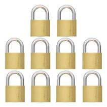 Conjunto 10 Cadeados Stam 30mm Portão C/ Chaves Iguais