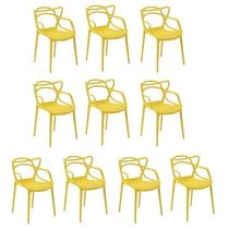 Conjunto 10 Cadeiras Allegra Pp Amarelo