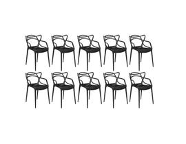 Conjunto 10 Cadeiras Allegra Pp Preto