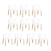 Conjunto 10 Cadeiras Polipropileno Wishbone Yescasa Branco