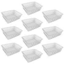 Conjunto 10 Cestinhas Organizadoras Plásticos 1400ml Cestos Multiuso