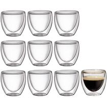 Conjunto 10 Copos Para Café Com Parede De Vidro Dupla - Mimo Style