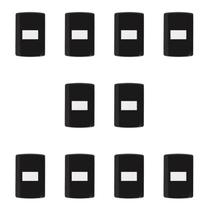 Conjunto 10 Interruptores Simples Modular com Placa 4x2 Pluzie Preto e Branco Conjunto 10 Interruptores Simples Modular com Placa 4x2 Pluzie Preto e Branco