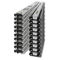 Conjunto 10 Par Corrediça Telescópica 35cm Closet Prateleira Esferas de Aço Resistente Silenciosa