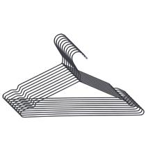 Conjunto 10 Peças Cabide Moderno Aço Inox Pintado Organizador Guarda Roupas Multiuso