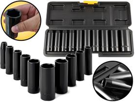 Conjunto 10 Peças Soquetes De Impacto Longos Encaixe 1/2 Polegadas 10mm A 27mm Eda Conjunto 10 Peças Soquetes De Impacto Longos Encaixe 1/2 Polegadas 10mm A 27mm Eda