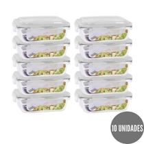 Conjunto 10 Potes 1040ml Hermético Vidro Tampa Mantimentos Conjunto 10 Potes 1040ml Hermético Vidro Tampa Mantimentos