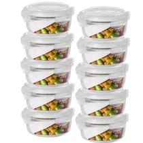 Conjunto 10 Potes 400Ml Vidro Hermético Mantimentos Marmita Conjunto 10 Potes 400Ml Vidro Hermético Mantimentos Marmita
