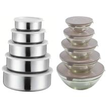 Conjunto 10 Potes Com Tampa Jogo De Vasilhas Tigela Marmita Conjunto 10 Potes Com Tampa Jogo De Vasilhas Tigela Marmita