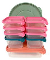 Conjunto 10 potes de plástico cores sortidas MIXHOME