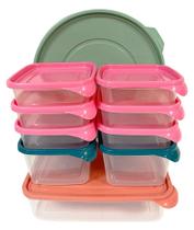 Conjunto 10 potes de plástico cores sortidas MIXHOME