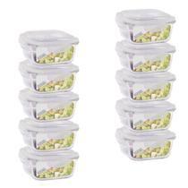 Conjunto 10 Potes Hermetico Marmita Fit Anel Vedação 800 ml