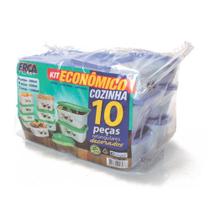 Conjunto 10 Potes Organizadores de Alimento Para Cozinha Conjunto 10 Potes Organizadores de Alimento Para Cozinha