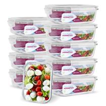 Conjunto 10 Potes Vidro Hermético Marmita Mantimento 640ml Conjunto 10 Potes Vidro Hermético Marmita Mantimento 640ml