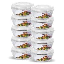 Conjunto 10 Potes Vidro Hermético Marmita Mantimentos 400ml Conjunto 10 Potes Vidro Hermético Marmita Mantimentos 400ml