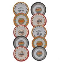 Conjunto 10 Pratos Em Melamina Fundo Para Lanches Hot dog