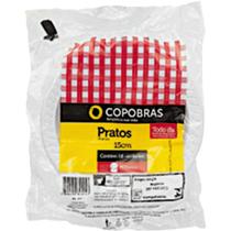 Conjunto 10 Pratos Rasos Descartáveis 15cm Copobras Branco