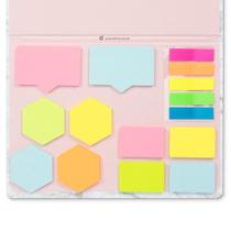 Conjunto 10 Sticky Notes, coleção Pink Stone, 21,6 x 15,7 cm Mármore