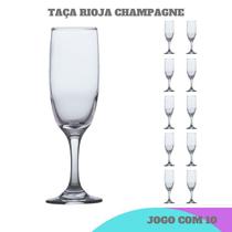 Conjunto 10 Taça Champagne Crystal Luxo 177 Ml Casa Linda