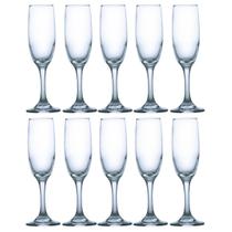 Conjunto 10 Taça de Vidro 180ml Espumante Luxo Chic Conjunto 10 Taça de Vidro 180ml Espumante Luxo Chic