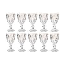 Conjunto 10 Taça de vidro Bico de Jaca Diamante Transparente Conjunto 10 Taça de vidro Bico de Jaca Diamante Transparente