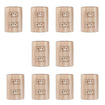 Conjunto 10 Tomadas 2P+T 20A 250V Modular com Placa 4x2 Pluzie Angelim Bege Conjunto 10 Tomadas 2P+T 20A 250V Modular com Placa 4x2 Pluzie Angelim Bege