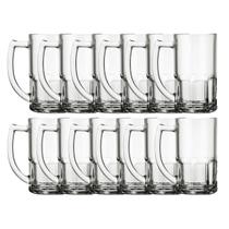 Conjunto 12 Canecas Vidro 320 ML Linha Vitamina Cervejas Bar