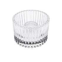 Conjunto 12 Castiçais Vidro Lines Decoração Sofisticada Conjunto 12 Castiçais Vidro Lines Decoração Sofisticada