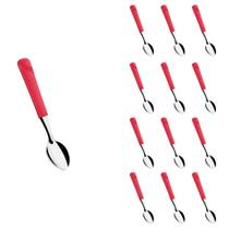 Conjunto 12 Colher de Chá Linha Luna Vermelho Aço Inox Conjunto 12 Colher de Chá Linha Luna Vermelho Aço Inox