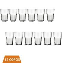 Conjunto 12 Copo Bristol Transparente 200ml Vidro Drinks