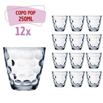 Conjunto 12 Copo de Vidro Transparente Bangkok 250ML Redondo Conjunto 12 Copo de Vidro Transparente Bangkok 250ML Redondo
