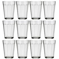 Conjunto 12 Copos Americanos 190ml Vidro Transparente Bar Café Cerveja Nadir Figueiredo