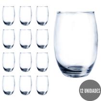 Conjunto 12 Copos Bellagio Transparente Vidro Luxo 450ml