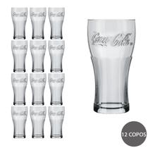 Conjunto 12 Copos Coca Cola 470ml Vidro Nadir Suco Agua