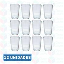 Conjunto 12 Copos de Vidro 200ML ideal para Sucos e Drinks