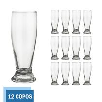 Conjunto 12 Copos Vidro 300ml Munich Chop Transparente Nadir